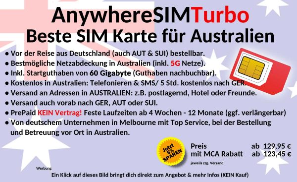 SIM Karte für Australien 2022, AnywhereSIMTurbo