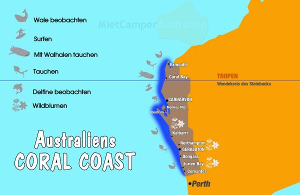 Die Coral Coast in Western Australia