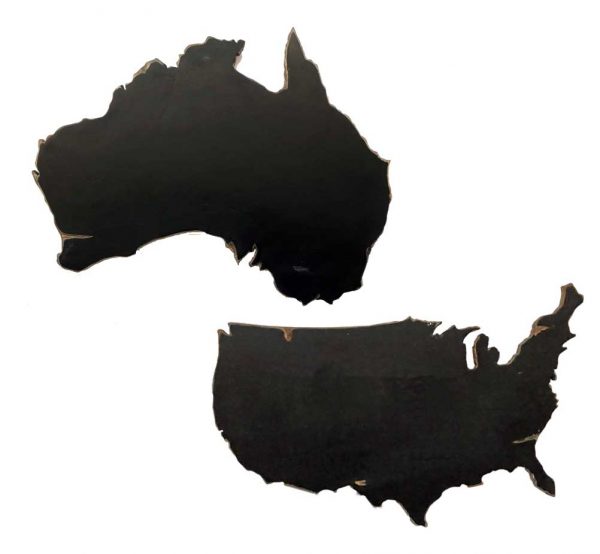 Kreidetafel USA und Australien in der Slim Version