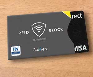 Kreditkarten RFID-Huelle