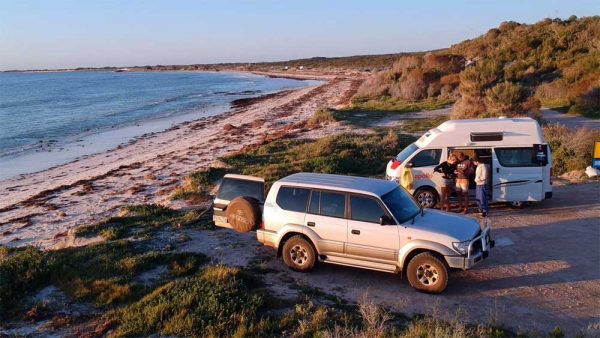 Campingplatz an der Küste in Australien