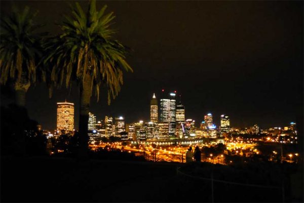 Perth in Western Australia bei Nacht