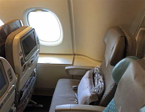 Fensterplatz im A380 Singapore Airlines