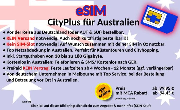 Die eSIM CityPlus für Australien